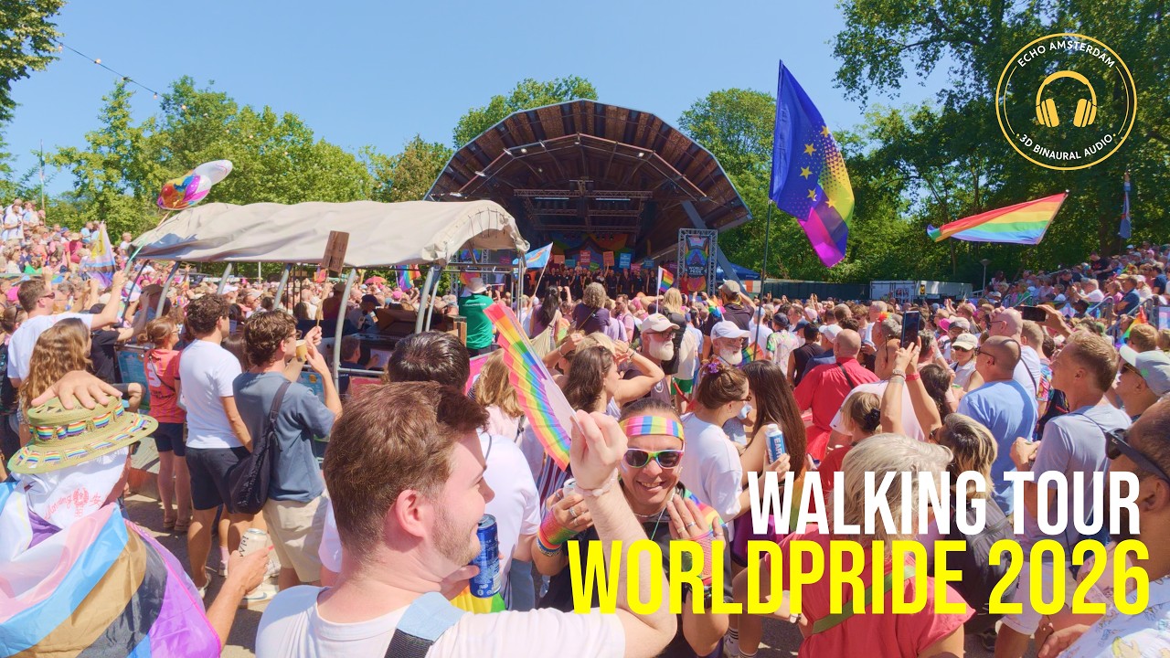 Amsterdam WorldPride 2026 | Opening Pride Walk feat. Queen M&aacute;xima [4K ASMR Walking Tour]