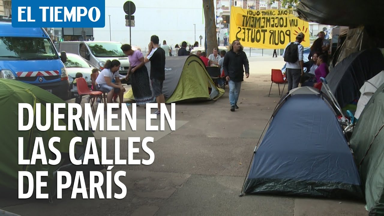 Los colombianos que duermen en la calle en París