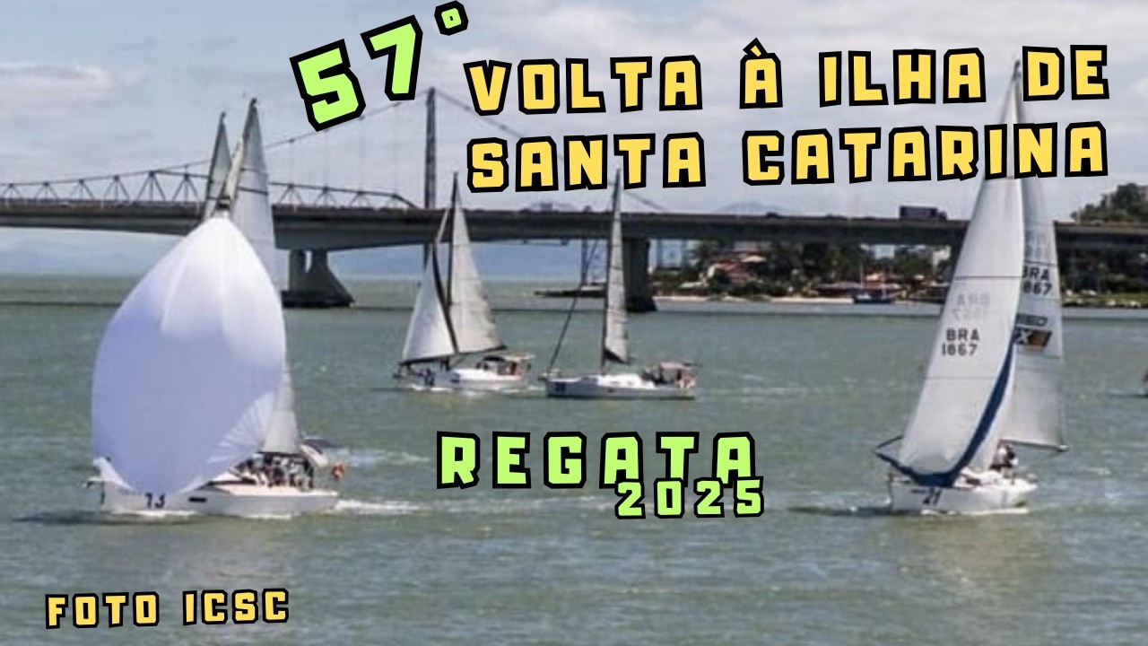 Muito vento e adrenalina máxima. 57ª Regata Volta à ilha de Santa Catarina 2025.