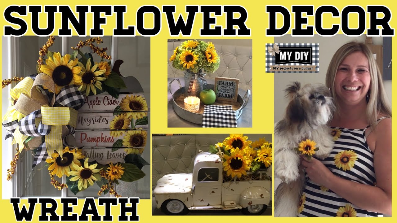 Sunflower Decorations | Sunflower Wreath Tutorial Dollar Tree | EASY DIY!