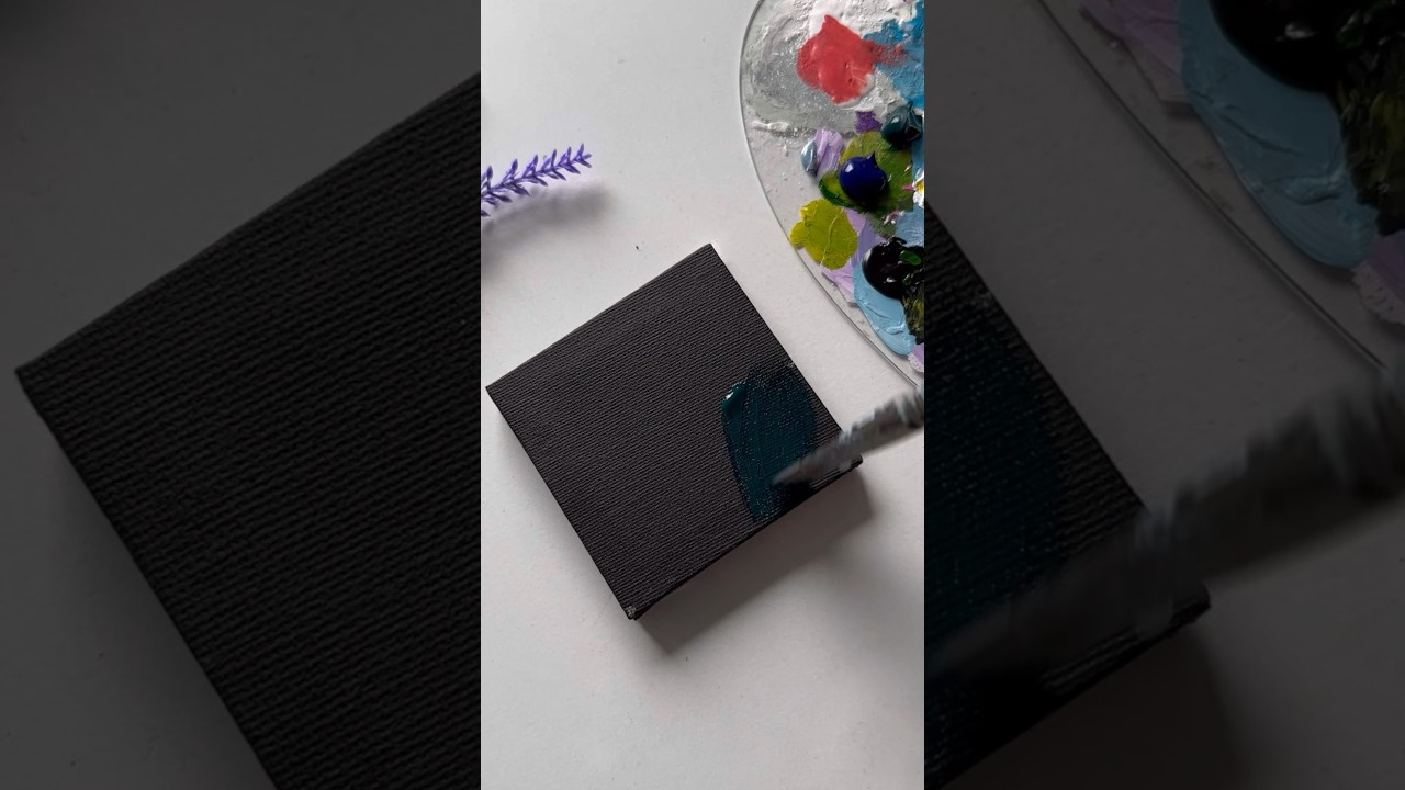 Mini Black Canvas Painting | 