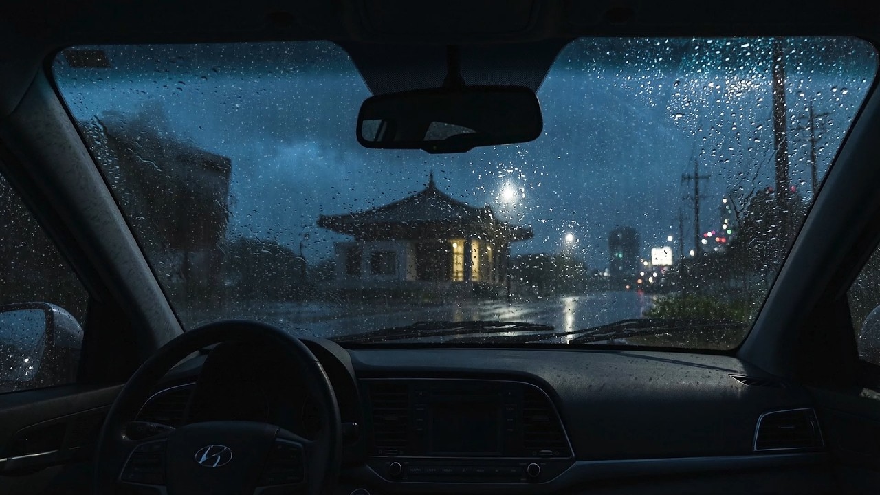 Heavy Rain on Car Window 🌧️ | Calm Rain Sounds for Sleep & Relaxation