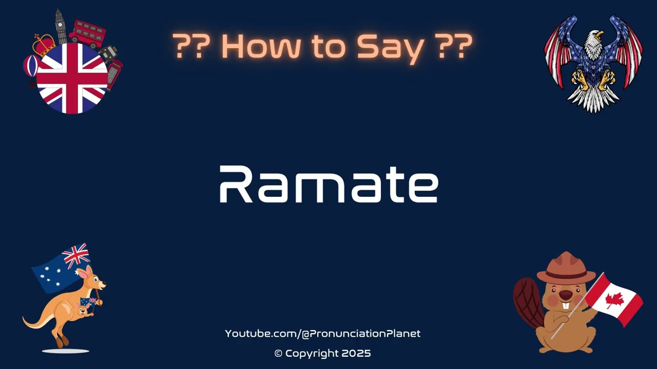 🌿📖 How to Pronounce Ramate? (CORRECTLY) | Pronunciation Planet