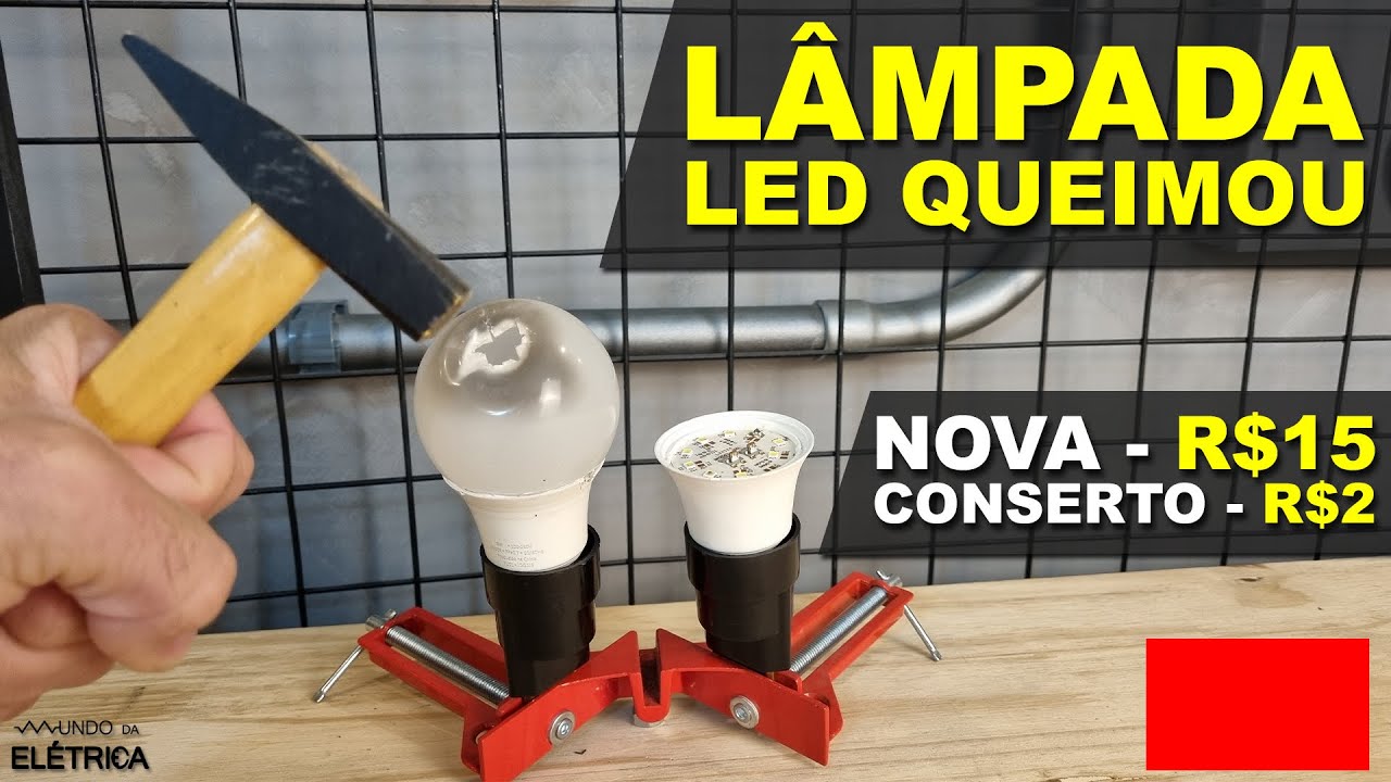 R$45 de ECONOMIA consertando a LÂMPADA de LED
