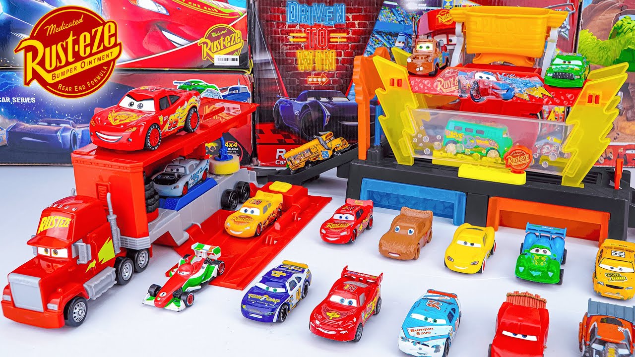 Disney Pixar Cars Toys Unboxing Review | Mattel Disney Pixar Cars Color Changers Car Wash Playset