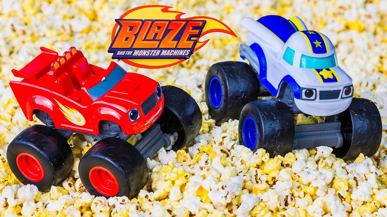 Blaze and the Monster Machines have a Funny Popcorn Adventure