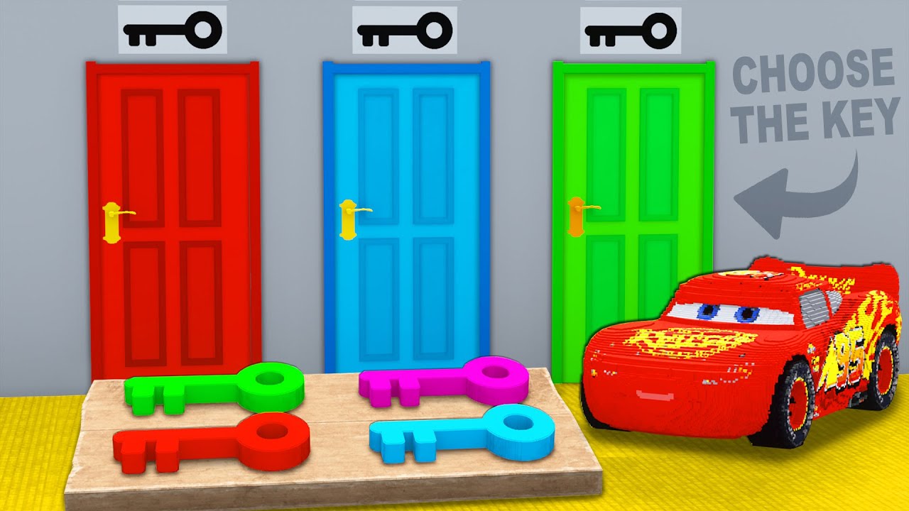 CARS CHOOSE THE RIGHT KEY FOR DOOR CHALLENGE in Teardown