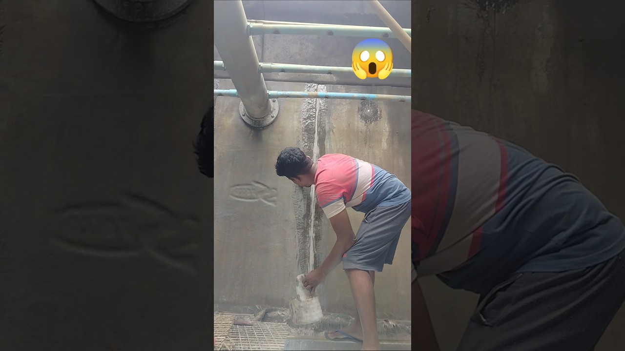 fiberglass repair😱 #fiberrepair #tankrepair #fibercoating
