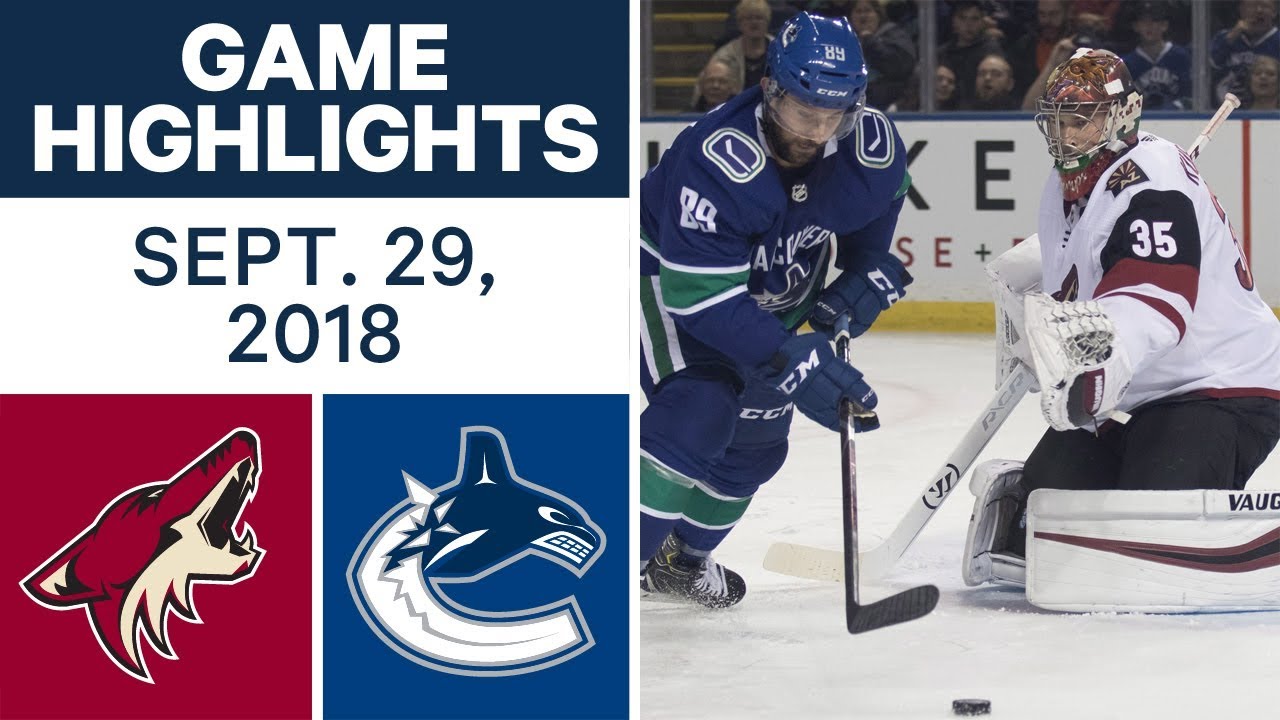 NHL Pre-season Highlights | Coyotes vs. Canucks - Sept. 29, 2018