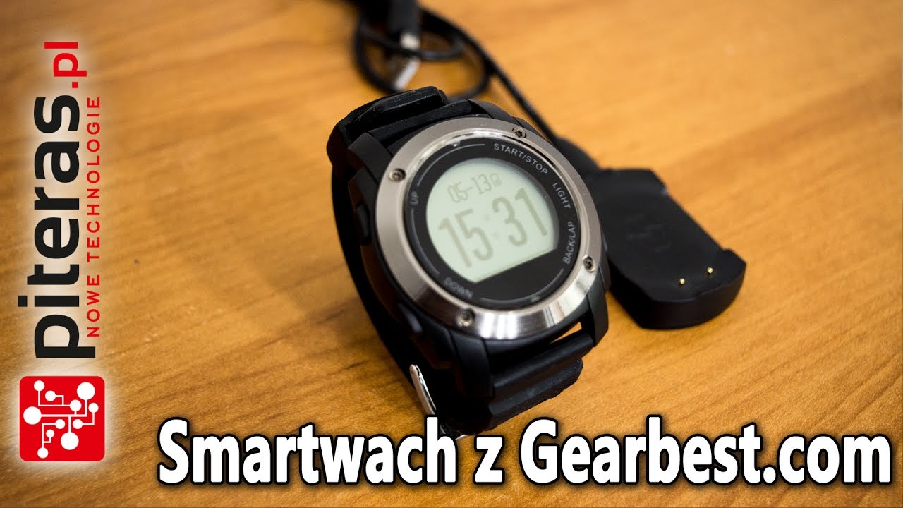 Smartwatch z GPS dla sportowców od Gearbest.com - Podróbka Garmina? - RECENZJA PL