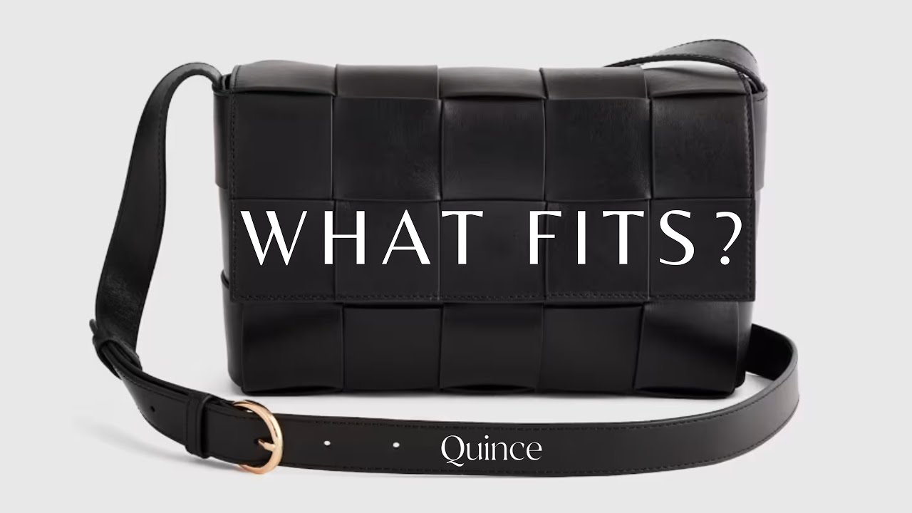 What's In My Bag ~ Bottega Veneta Dupe | Quince Italian Leather Handwoven Flap Crossbody