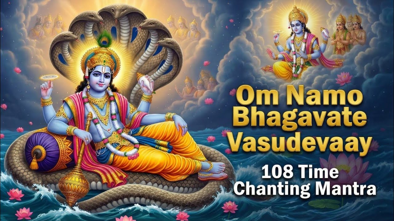 Om Namo Bhagavate Vasudevaay | 108 Times Powerful Chanting for Divine Blessings & Peace