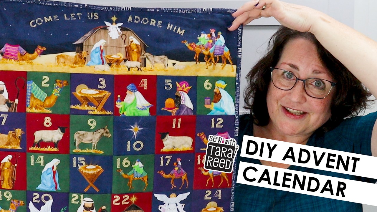 How to sew an Advent Calendar with the Come Let Us Adore Him Fabric Panel
