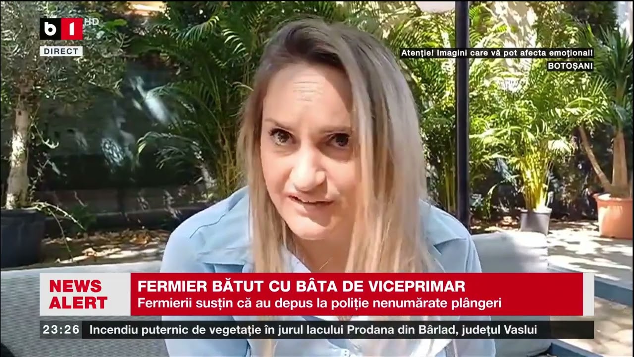 Fermier bătut cu o bâtă de viceprimarul unei comune din Botoșani. Știri B1TV_ 25 august 2024