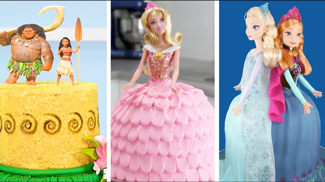 AMAZING PRINCESS CAKES COMPILATION | Moana Tinkerbell Aurora FROZEN Anna & Elsa Cakes