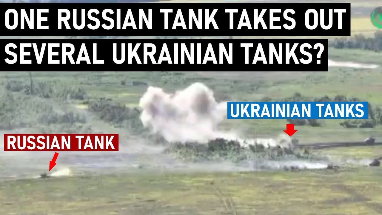 Один российский танк уничтожил целую украинскую бронетанковую колонну??