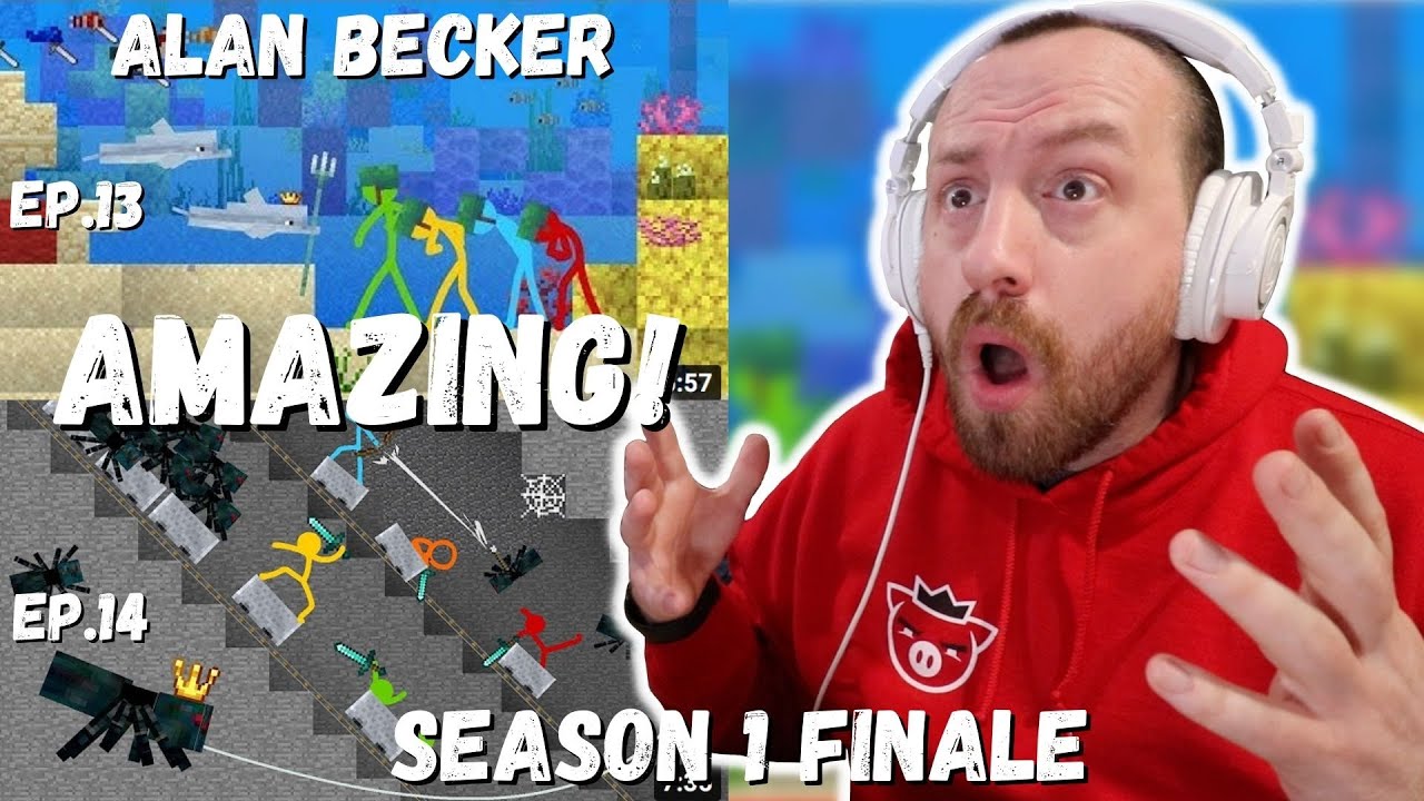 BEST ONE YET! Alan Becker Animation vs. Minecraft Shorts Ep 13 - 14 DOLPHINS & SPIDERS! (REACTION!)