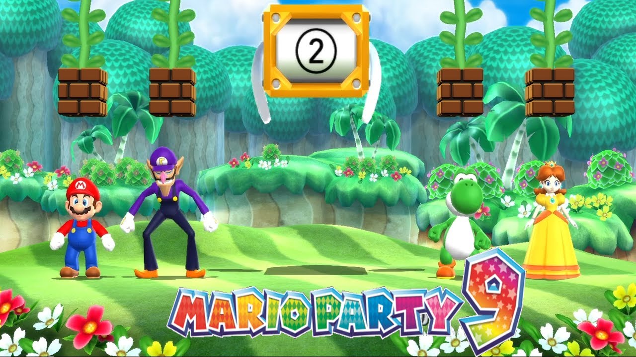 Mario Party 9 - Step It Up Yoshi 5 Wins Minigame (Very Hard CPU) No Commentary