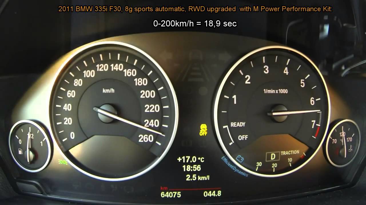 bmw f30 335i  acceleration and top speed