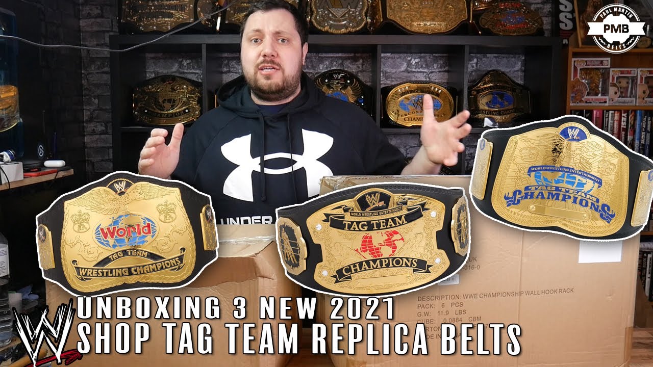Unboxing 3 New WWE Shop Tag Team Replica Belts