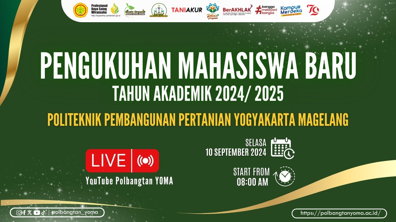 Pengukuhan Mahasiswa Baru Polbangtan YOMA Tahun Akademik 2024/2025