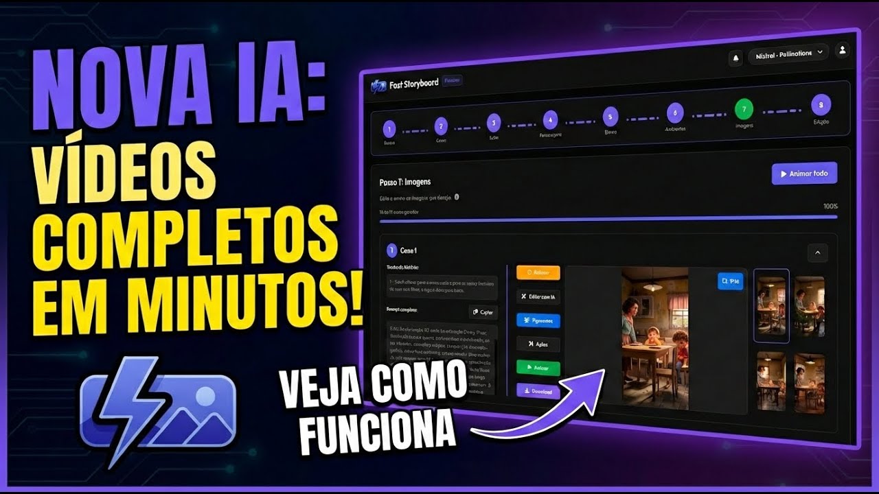 Essa IA brasileira gera VÍDEOS LONGOS com PERSONAGENS 100% CONSISTENTES! Fast Storyboard