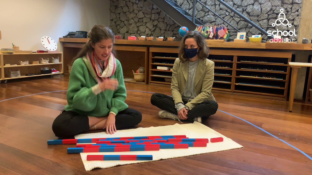 Materiais Montessorianos - Barras Vermelhas e Azuis