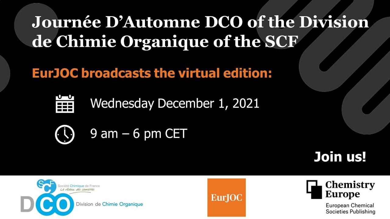 Journée D'Automne 2021 – Division de Chimie Organique