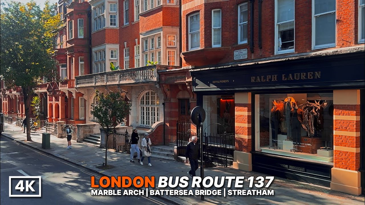 LONDON Double-decker BUS RIDE | Central London to Southwest by Bus 🚍 | Autumn POV Ride on Route 137
