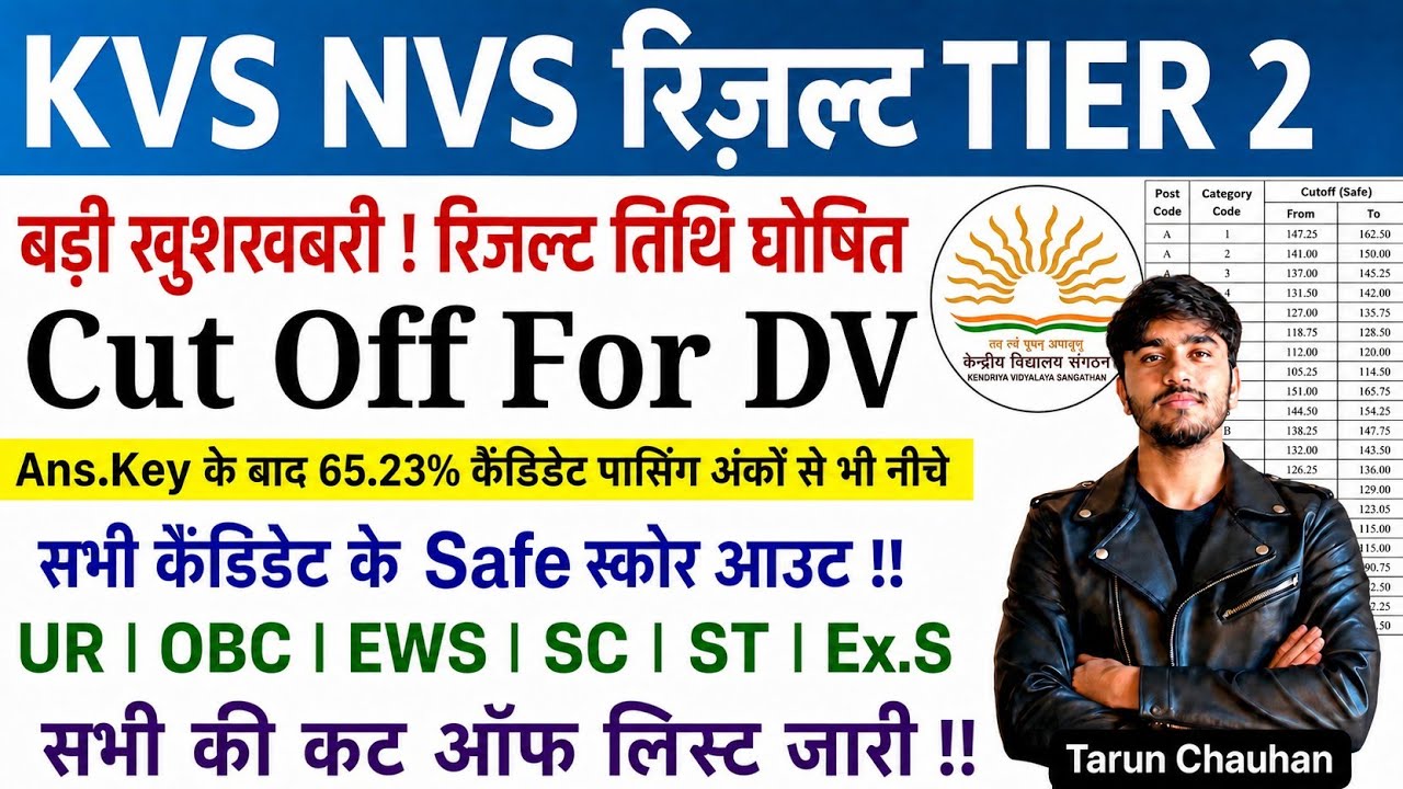 KVS NVS Result Tier 2 2026 | Result Date Confirmed? Expected Cut Off For DV | KVS NVS Latest News