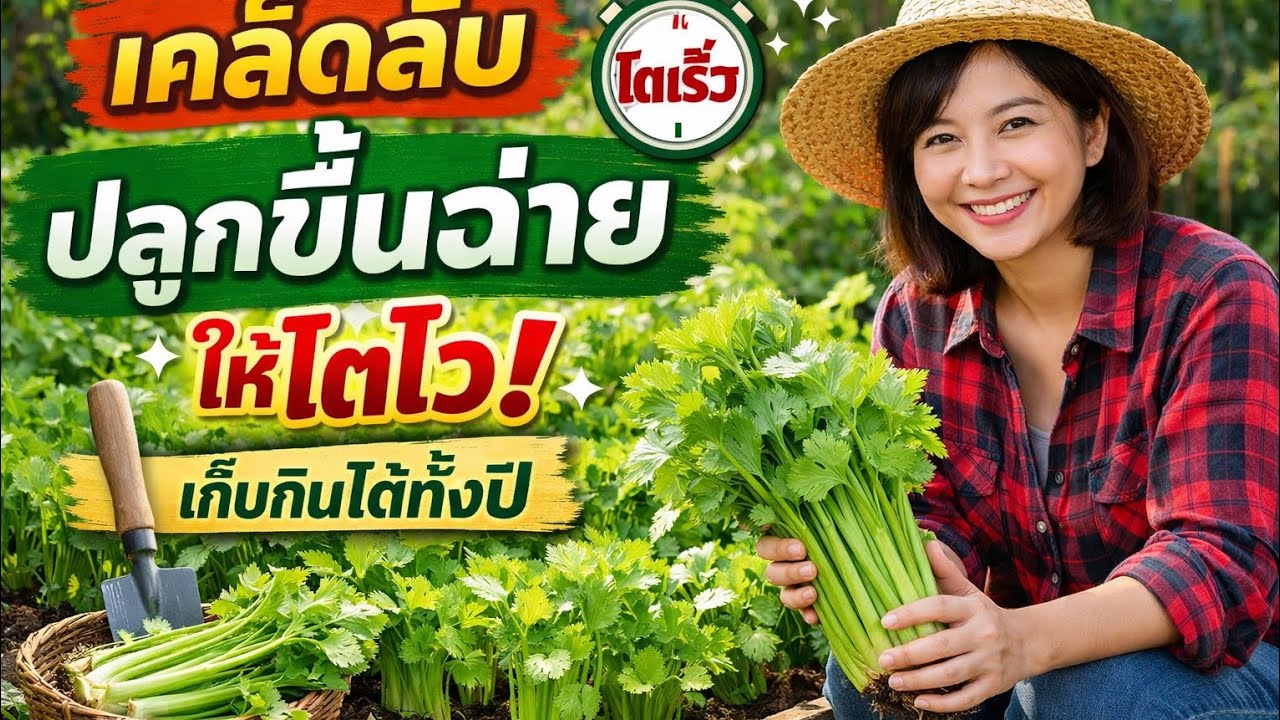 เคล็ดลับปลูกขึ้นฉ่ายให้โตไว เก็บกินได้ทั้งปี
