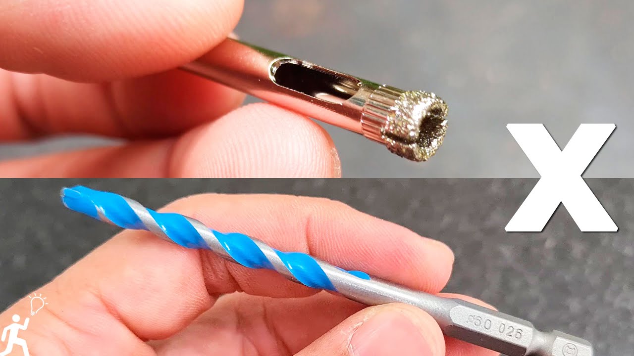 SERRA COPO DIAMANTADA VS BROCA MULTIMATERIAL PARA PORCELANATO E PEDRAS