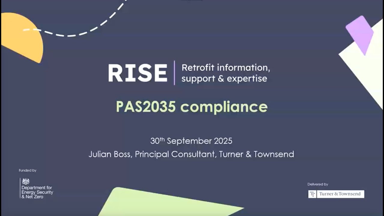 Соответствие стандарту PAS 2035 | Мастер-класс RISE
