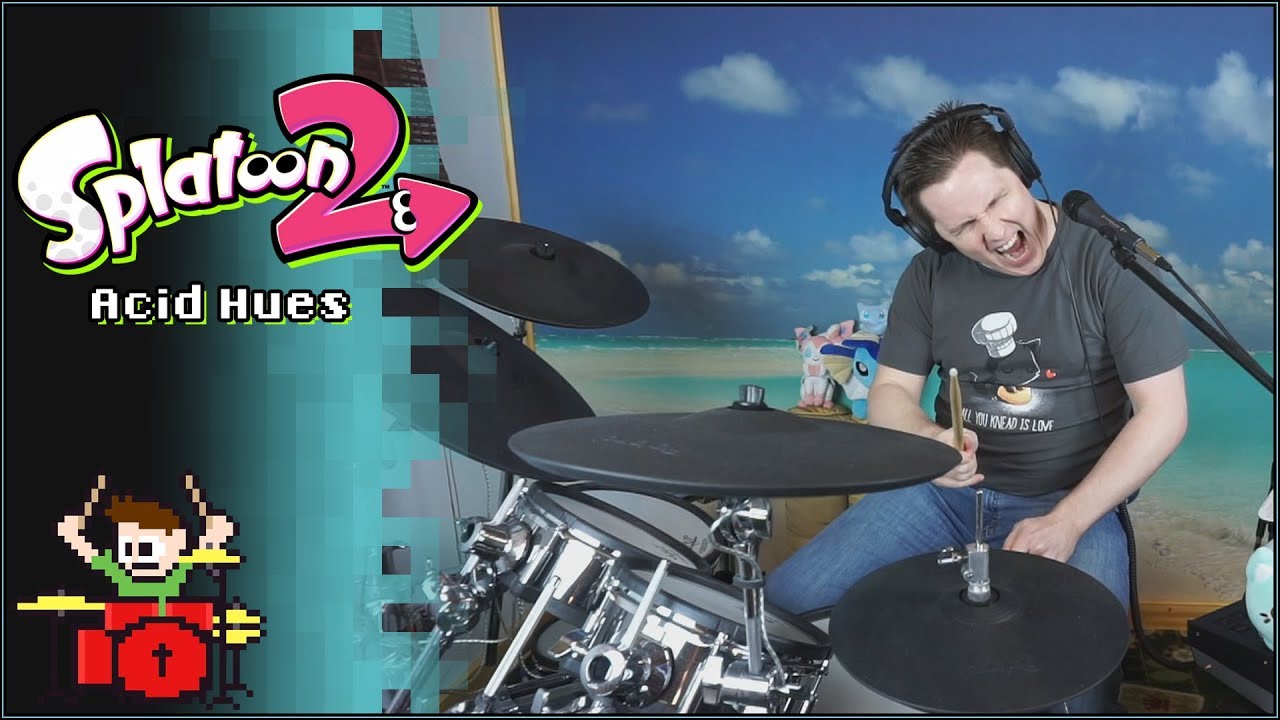 Splatoon 2 — Кислотные оттенки (отрыв) на барабанах! — The8BitDrummer