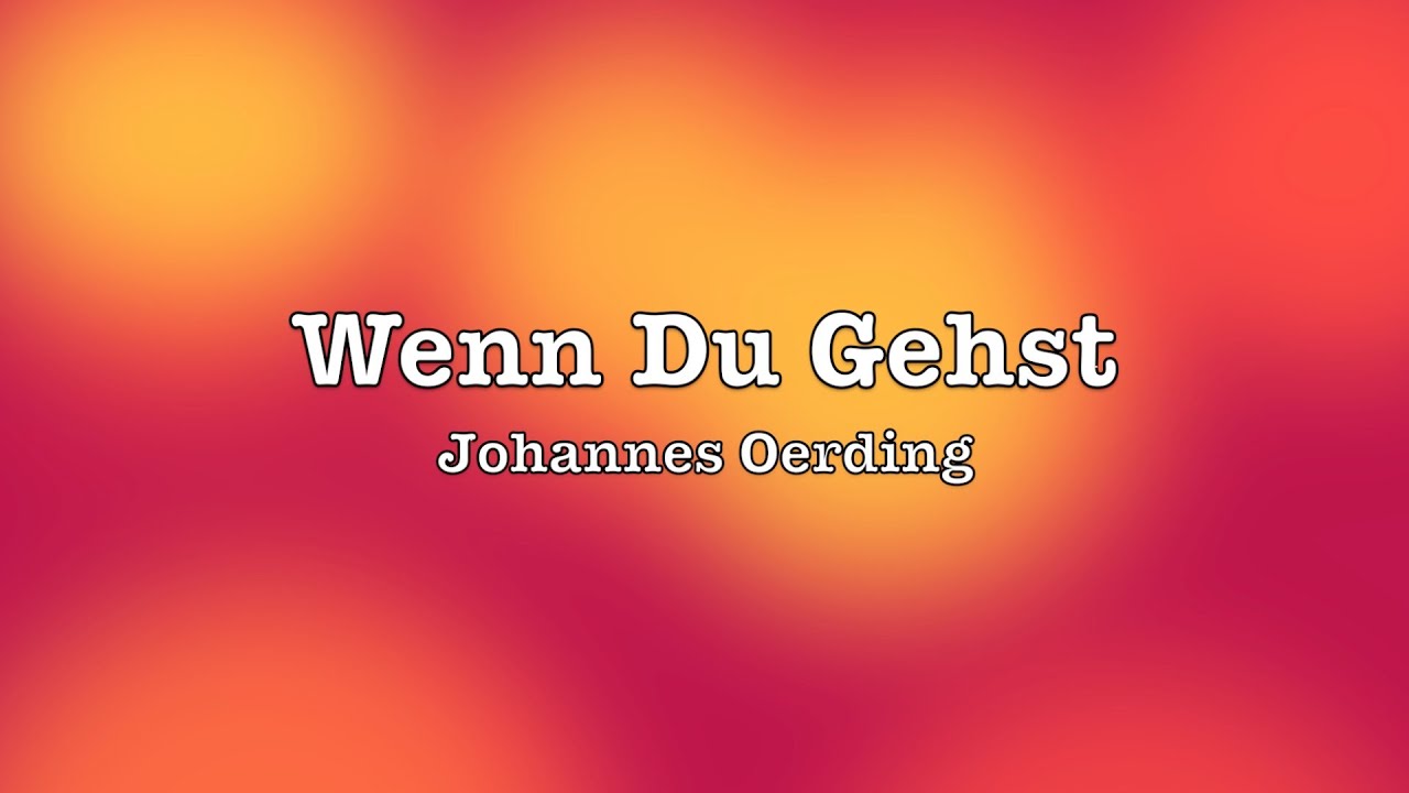 Wenn Du Gehst - Johannes Oerding | Acoustic Cover by musicbylt