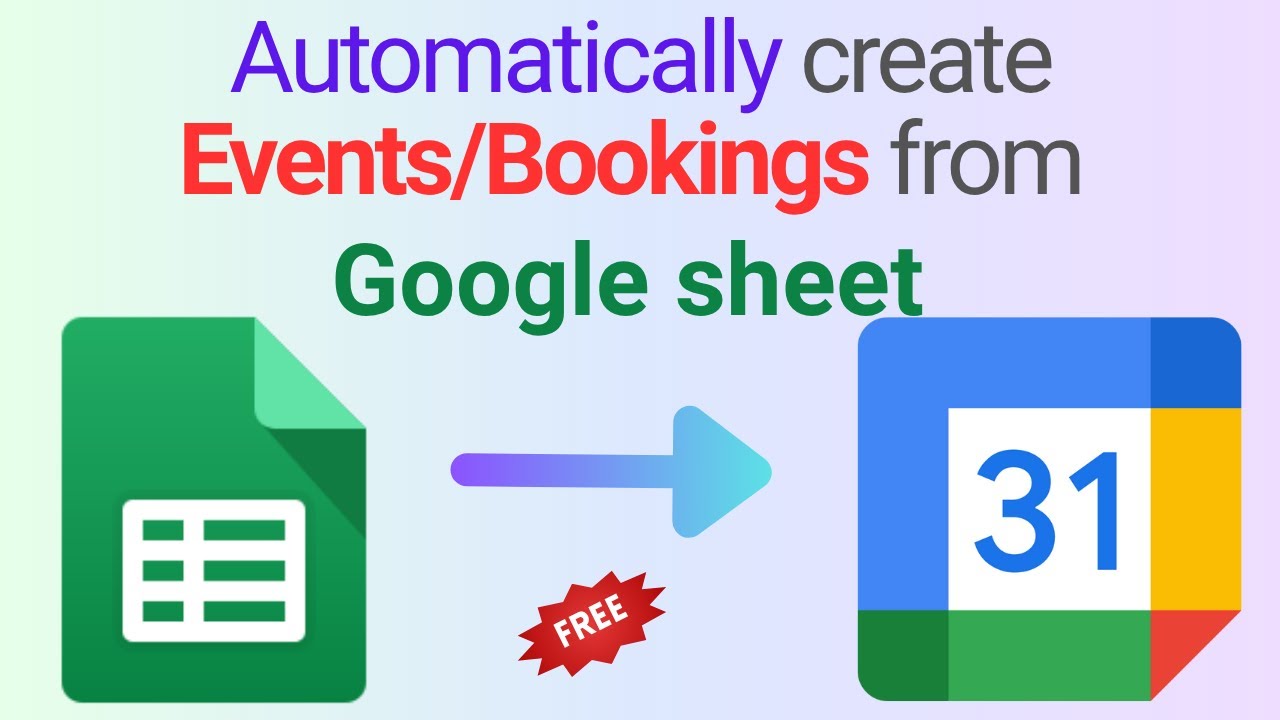 Автоматизируйте события Google Календаря из Google Таблиц БЕСПЛАТНО #apps script