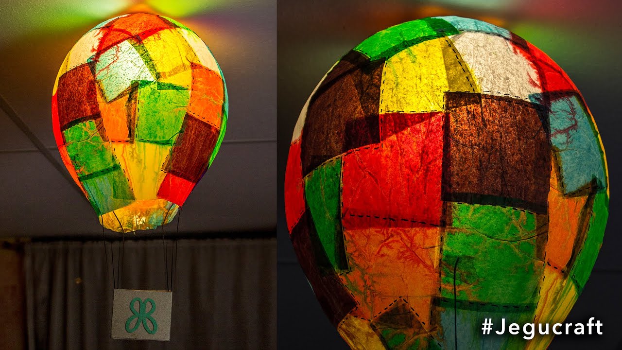 Lampara de papel / globo aerostático + decoración