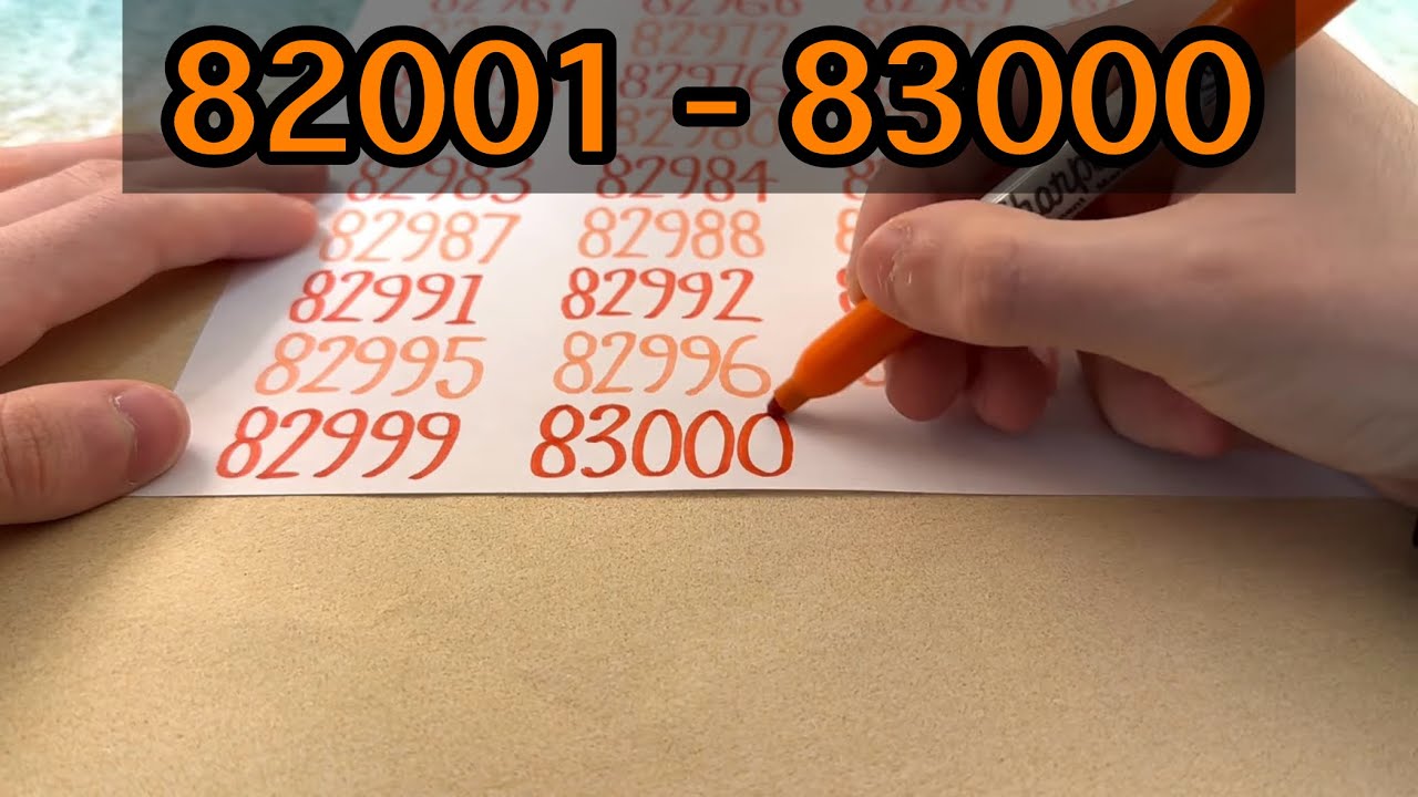 Writing Counting 82001 - 83000
