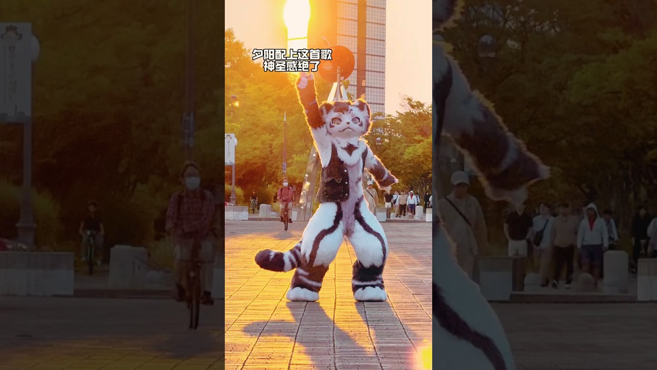 Furry dancing in the sunset！？