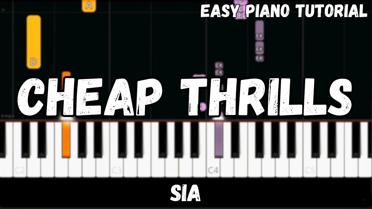 Sia - Cheap Thrills (Easy Piano Tutorial)