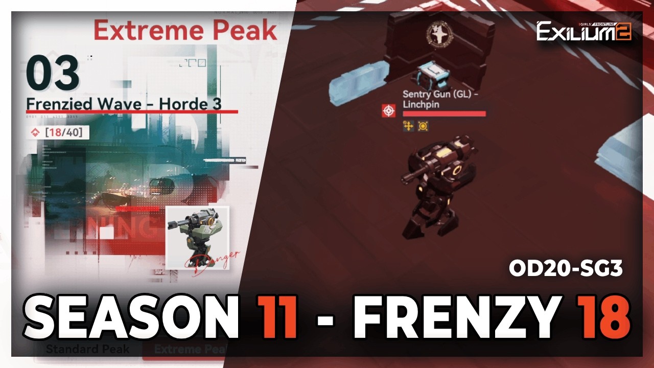 EXTREME PEAK - SEASON 11 | HORDE 3 FRENZY 18 CLEAR (OD20-SG3) | F2P TEAM & GAMEPLAY [GFL2: EXILIUM]