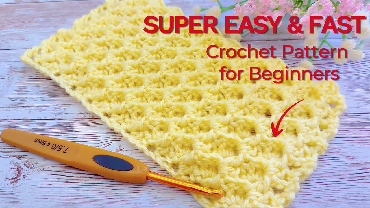 The Most Easy Crochet Pattern for Beginners! 😍 Lovely Crochet Stitch for Baby Blankets & Scarves.