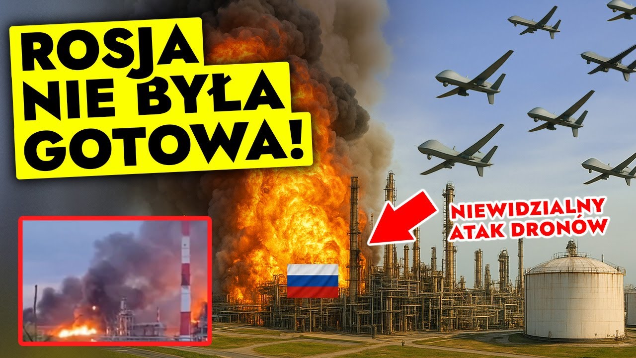 Ukraińskie DRONY uderzyły w Rafinerię 630KM w głąb ROSJI. ZOBACZ co stało się p&oacute;źniej!