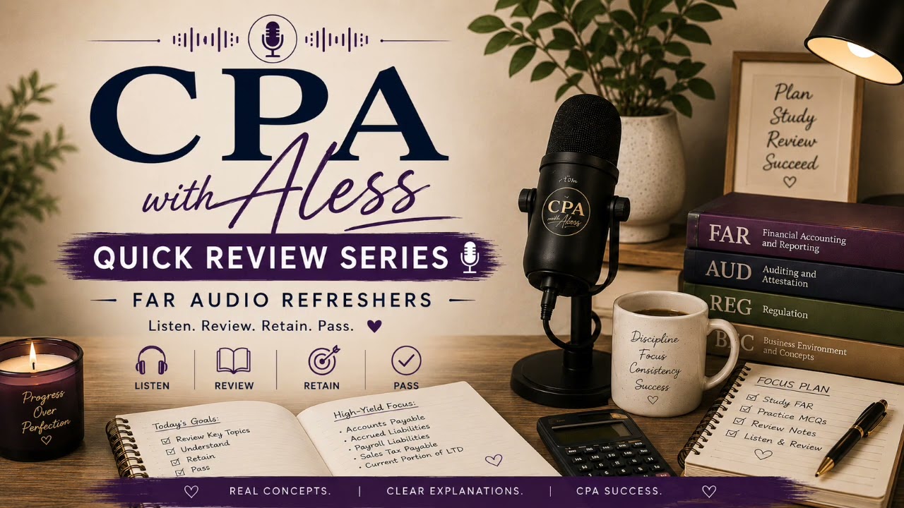DTA and DTL - CPA FAR Quick Audio Review By CPA WITH ALESS 