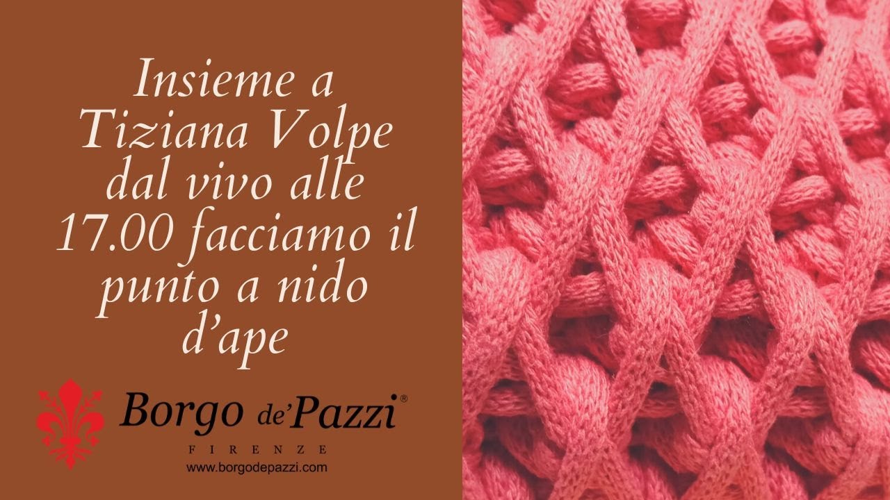 Punto a nido d'ape con Tiziana Volpe crochet