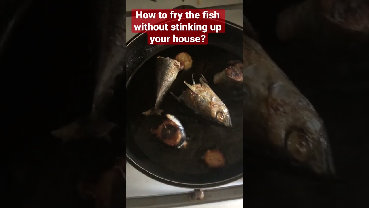The secret of frying fish with no smell inside the house put ginger #fryingfish #ginger #fish #short