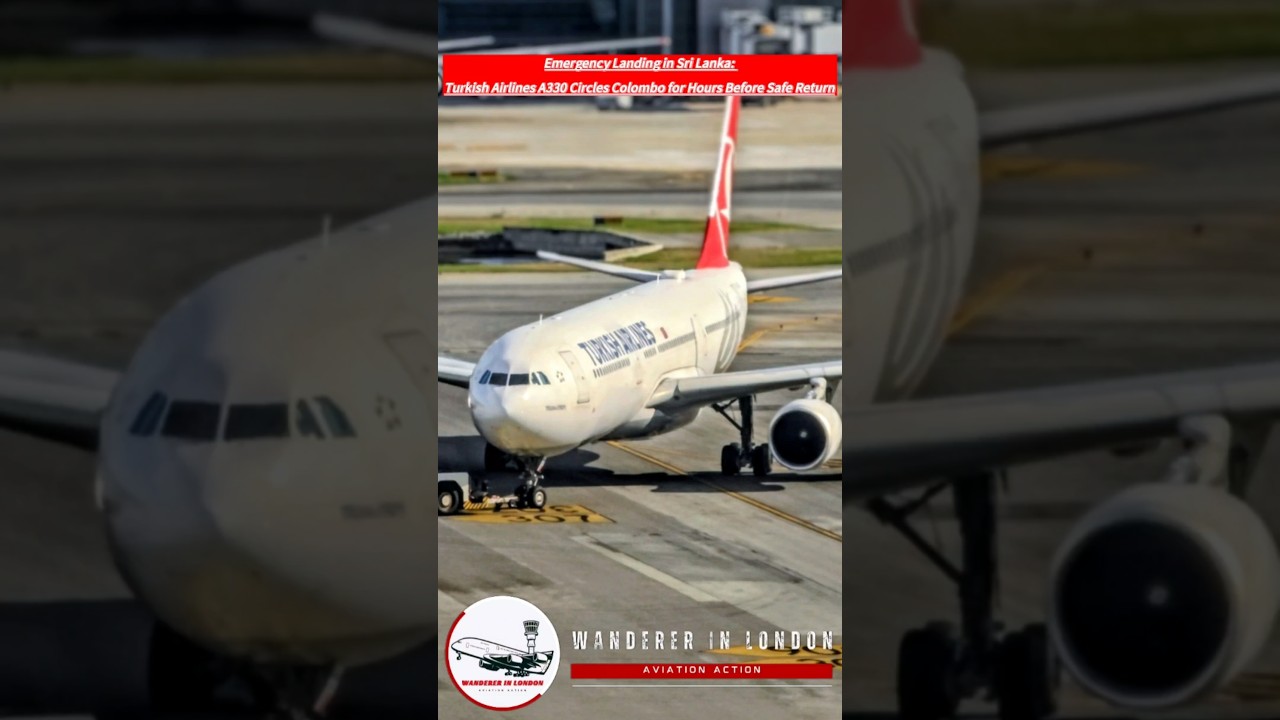 Emergency Landing in Sri Lanka 🇱🇰 Turkish Airlines A330 Circles Colombo for Hours Before Safe Return