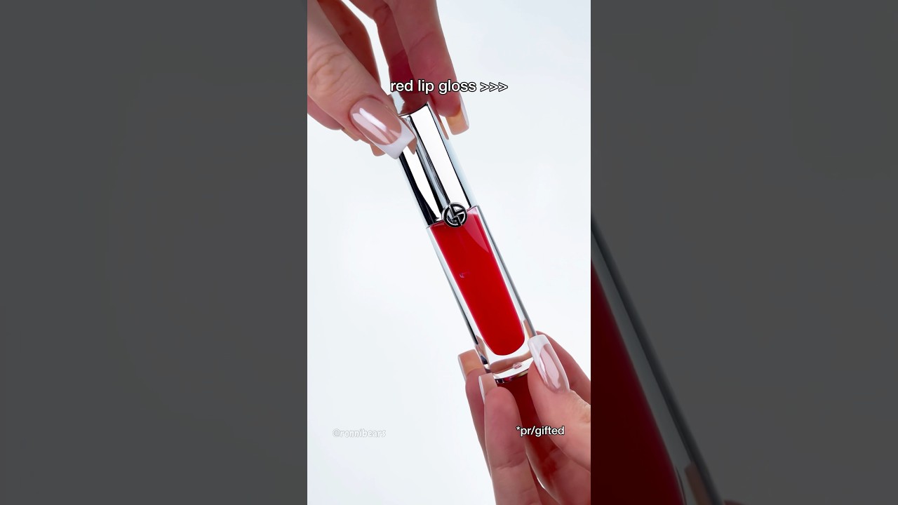 I just fell in love with a lip gloss 💋 #lipgloss #red #giorgioarmani #makeup #makeupswatches #viral