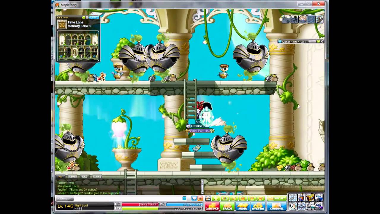 Lvl 146 NightLord at Temple of Time training