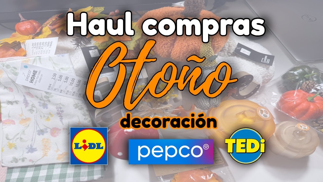 HAUL de compras de DECORACIÓN DE OTOÑO que te van a encantar 🍂 en LIDL, PEPCO y TEDI